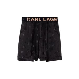 Dievčenská sukňa Karl Lagerfeld čierna farba, mini, áčkový strih vyobraziť