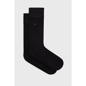 Ponožky Calvin Klein 2-pak pánske, čierna farba vyobraziť