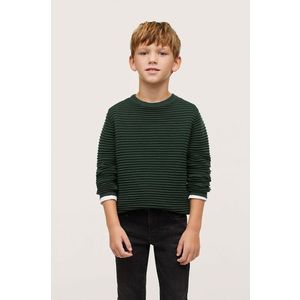 Detský sveter Mango Kids Otto zelená farba, ľahký vyobraziť