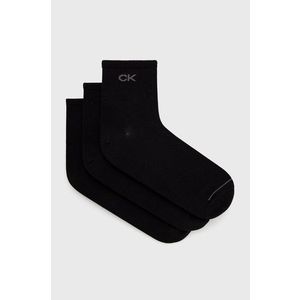 Ponožky Calvin Klein pánske, čierna farba vyobraziť