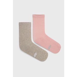 Ponožky 4F (2-pack) dámske, ružová farba vyobraziť