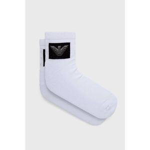 Ponožky Emporio Armani Underwear (2-pack) pánske, biela farba vyobraziť