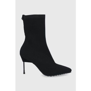 Členkové topánky Kurt Geiger London Barbican Drench dámske, čierna farba, na vysokom podpätku vyobraziť