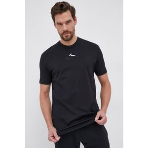 Bavlnené tričko Paul&Shark čierna farba, s nášivkou vyobraziť