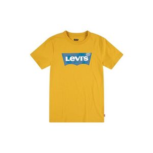 Detské bavlnené tričko Levi's oranžová farba, s potlačou vyobraziť