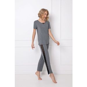 Pyžamo Aruelle Camilla dámska, šedá farba, čipkovaná vyobraziť