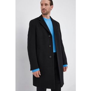 Kabát Boss pánsky, čierna farba, prechodný vyobraziť