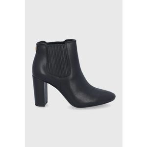 Kožené topánky Chelsea Lauren Ralph Lauren dámske, čierna farba, na podpätku vyobraziť