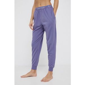 Pyžamové nohavice Calvin Klein Underwear dámske, fialová farba vyobraziť