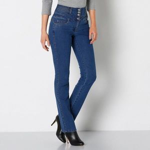 Blancheporte Rovné džínsy s vysokým pásom modrá 50 vyobraziť
