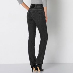 Blancheporte Rovné džínsy s vysokým pásom čierna 52 vyobraziť