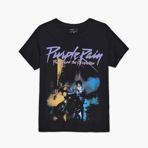 Cropp - Tričko s potlačou Purple Rain - Čierna vyobraziť