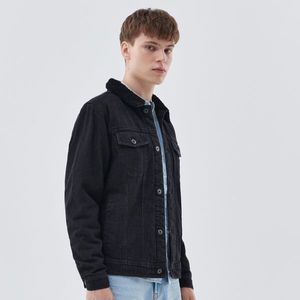 Cropp - Zateplená džínsová bunda - Čierna vyobraziť