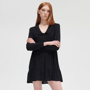 Cropp - Šaty s golierom - Čierna vyobraziť