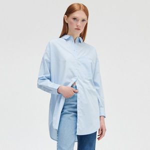 Cropp - Hladká oversize košeľa - Modrá vyobraziť