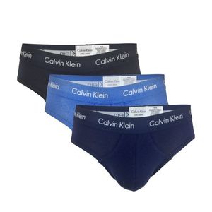 CALVIN KLEIN - 3PACK Cotton stretch modré, tmavomodré a čierne slipy -L (91-96 cm) vyobraziť