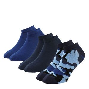 DIESEL - 3PACK blue camo členkové ponožky -43-46 vyobraziť