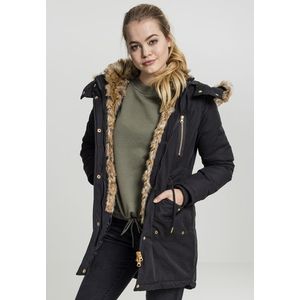 URBAN CLASSICS Dámska zimná bunda Urban Clasics Imitation Fur Parka čierna Veľkosť: S, Pohlavie: dámske vyobraziť