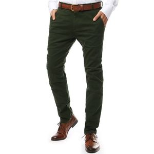 Pánske chinos nohavice zelenej farby (ux2137) vyobraziť