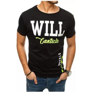 čierne pánske tričko s nápisom will vyobraziť