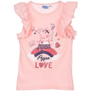 Prasiatko pepa - ružové dievčenské tričko vyobraziť