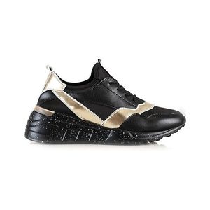 čierno-zlaté kožené sneakers s.barski vyobraziť