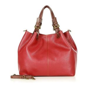Marco Mazzini červená kožená shopper bag vyobraziť