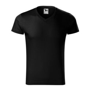 Adler (MALFINI) Pánske tričko Slim Fit V-neck - Černá | L vyobraziť