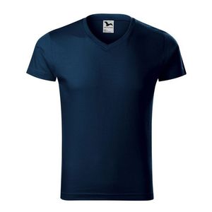 Adler (MALFINI) Pánske tričko Slim Fit V-neck - Námořní modrá | L vyobraziť