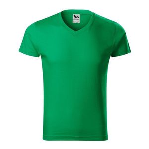 Adler (MALFINI) Pánske tričko Slim Fit V-neck - Středně zelená | L vyobraziť