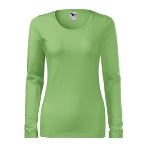 Adler (MALFINI) Dámske tričko s dlhým rukávom Slim - Trávově zelená | L vyobraziť