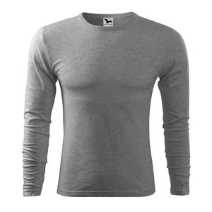 Adler (MALFINI) Pánske tričko s dlhým rukávom Fit-T Long Sleeve - Tmavě šedý melír | L vyobraziť