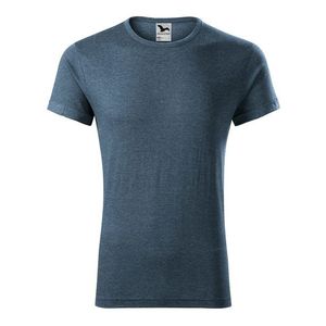 Adler (MALFINI) Pánske tričko Fusion - Tmavý denim melír | L vyobraziť
