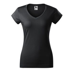 Adler (MALFINI) Dámske tričko Fit V-neck - Ebony gray | L vyobraziť