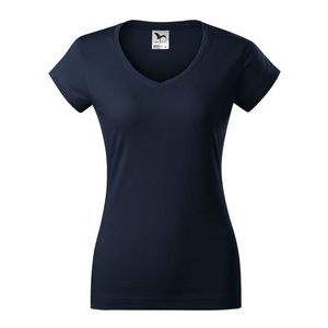 Adler (MALFINI) Dámske tričko Fit V-neck - Námořní modrá | S vyobraziť