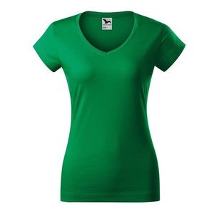 Adler (MALFINI) Dámske tričko Fit V-neck - Středně zelená | L vyobraziť