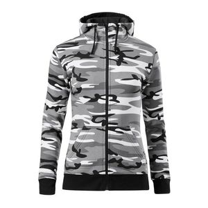 Adler (MALFINI) Dámska mikina Camo Zipper - Maskáčová šedá | L vyobraziť