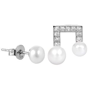JwL Luxury Pearls Asymetrické perlové náušnice so zirkónmi JL0415 vyobraziť