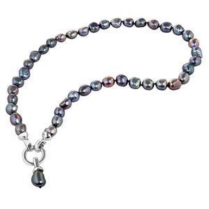 JwL Luxury Pearls Náhrdelník z pravých kovovo modrých perál JL0561 vyobraziť