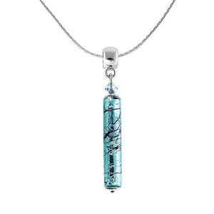 Lampglas Krásny náhrdelník Turquoise Love s rýdzim striebrom v perle Lampglas NPR10 vyobraziť