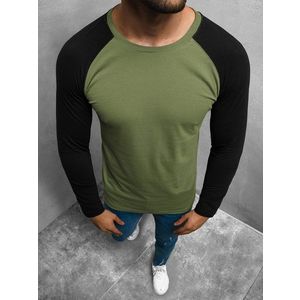 Zelené tričko s čiernymi rukávmi O/1218 vyobraziť