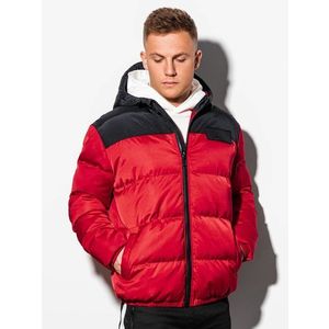 Červená zimná bunda s kapucňou - XXL vyobraziť