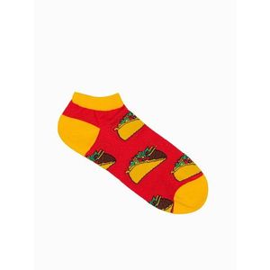 Veselé členkové ponožky v červenej farbe U129 vyobraziť