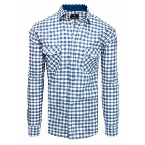 Károvaná košeľa modro-biela vyobraziť