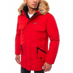 Zimná bunda v červenej farbe vyobraziť