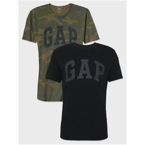 Čierne pánske tričko GAP Logo Basic vyobraziť