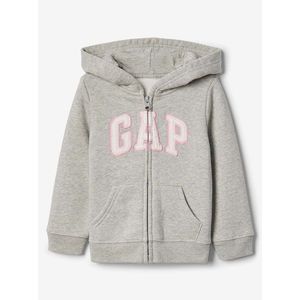 Šedá dievčenská mikina GAP logo vyobraziť