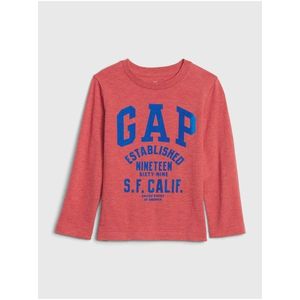 Červené chlapčenské tričko GAP Logo vyobraziť