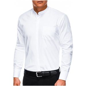 Pánska elegantné košeľa s dlhým rukávom K307 - biela vyobraziť