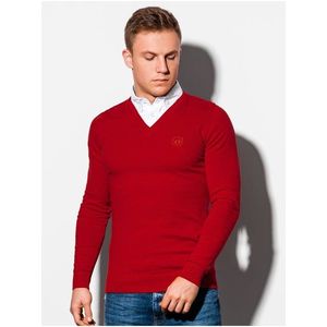 Pánsky sveter E120 - červený vyobraziť
